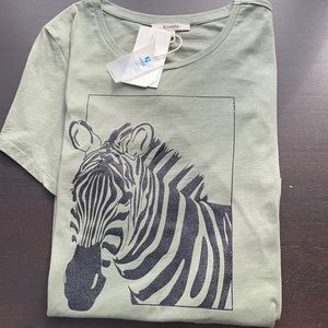Tee shirt Garcia with glittery zebra